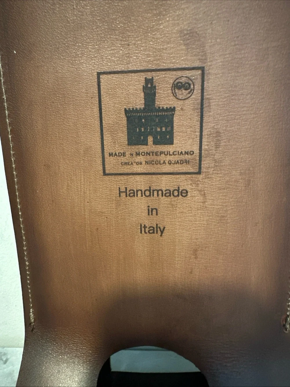 Manicomio Italia Leather Wine Bottle Carrier Non Siamo Gente Normale Tuscany